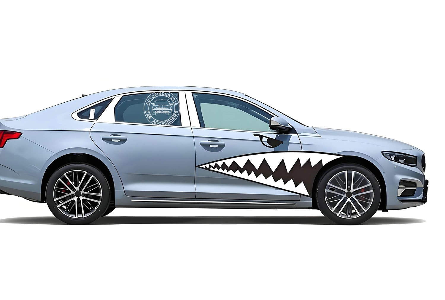 Shark Teeth Mouth Graphics Sticker For Car Truck Side Stripe Wheel Fender Decals