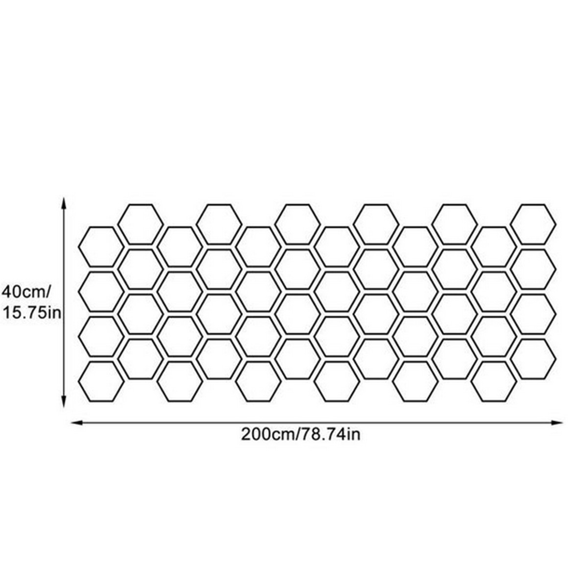 Car Body Waist Line Sticker Honeycomb Graphic Hexagon Decal Decor Accessories