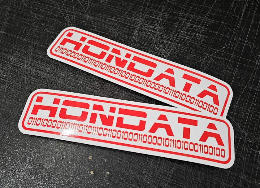 2x JDM Hon data Sticker Decal Drift Car Turbo Euro Civic S2000 TypeR P28 ECU