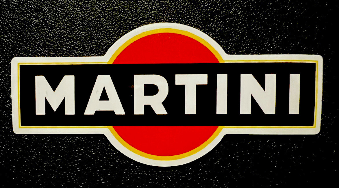 Martini Racing Sticker*Matte*Finish Approx Size:￼3-3/8”X 1-1/2” Self Adhesive