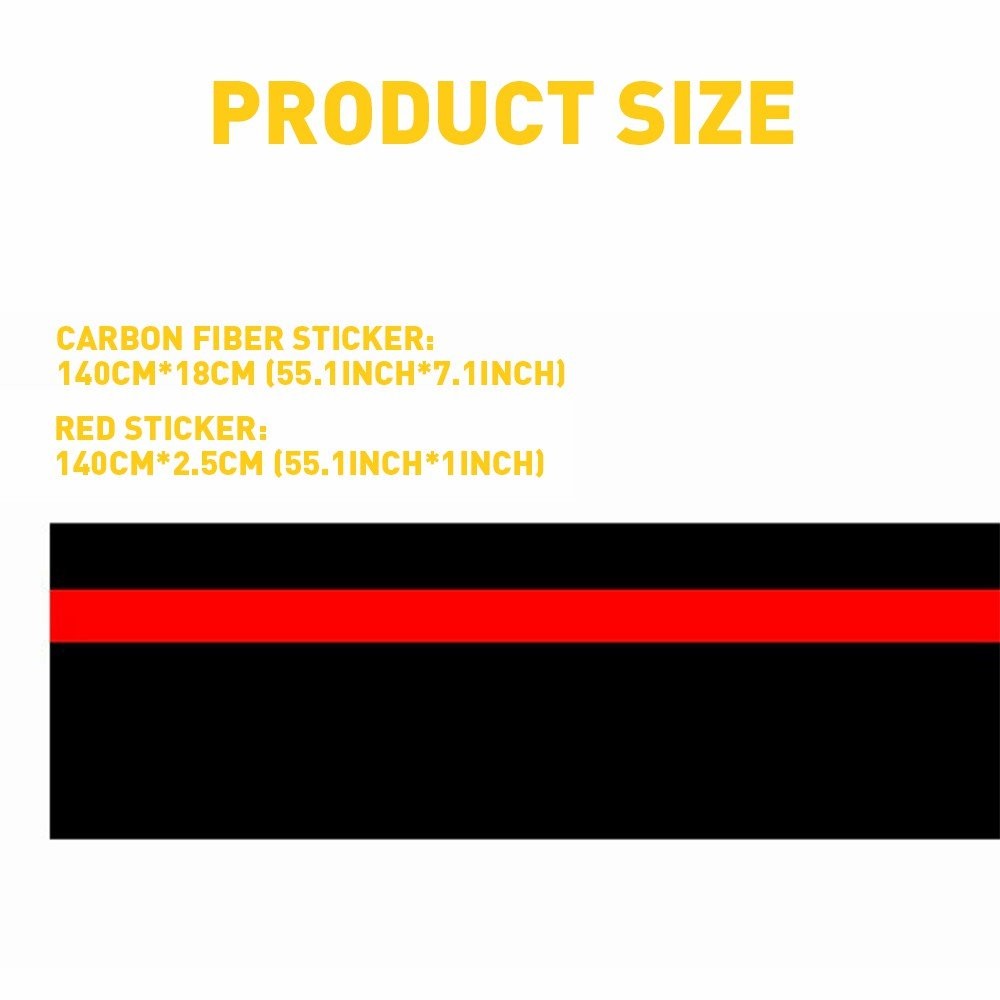 Universal Car Rally Racing Stripes Front Hood 5D Carbon Fiber Decal Wrap Sticker