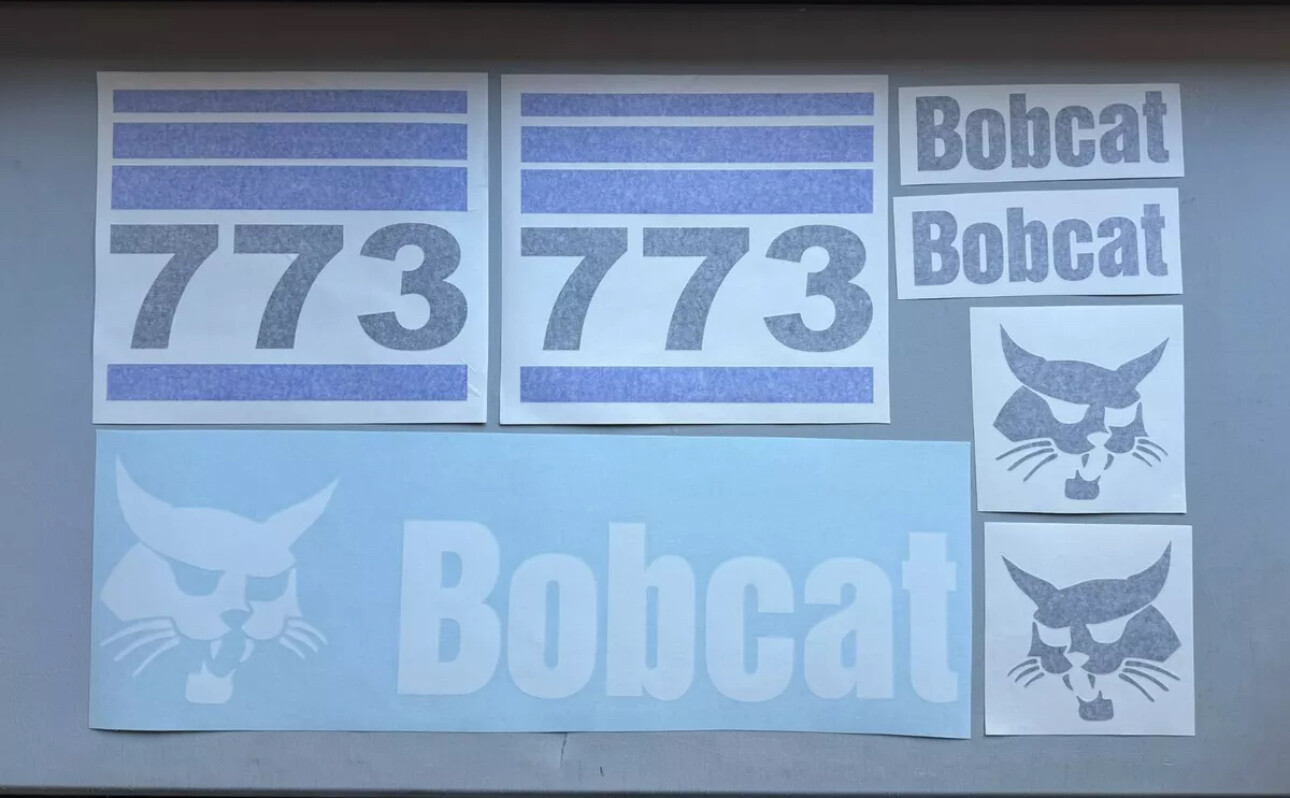 Bobcat 773 (SET OF 7) Skid Steer Replacement Aftermarket Vinyl Decals.