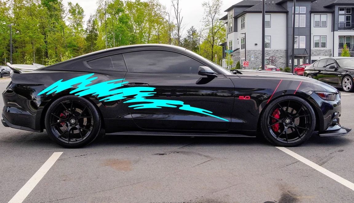 Sticker for Ford MUSTANG Flash graphics Vinyl Design Graphics Decal 2015-Present
