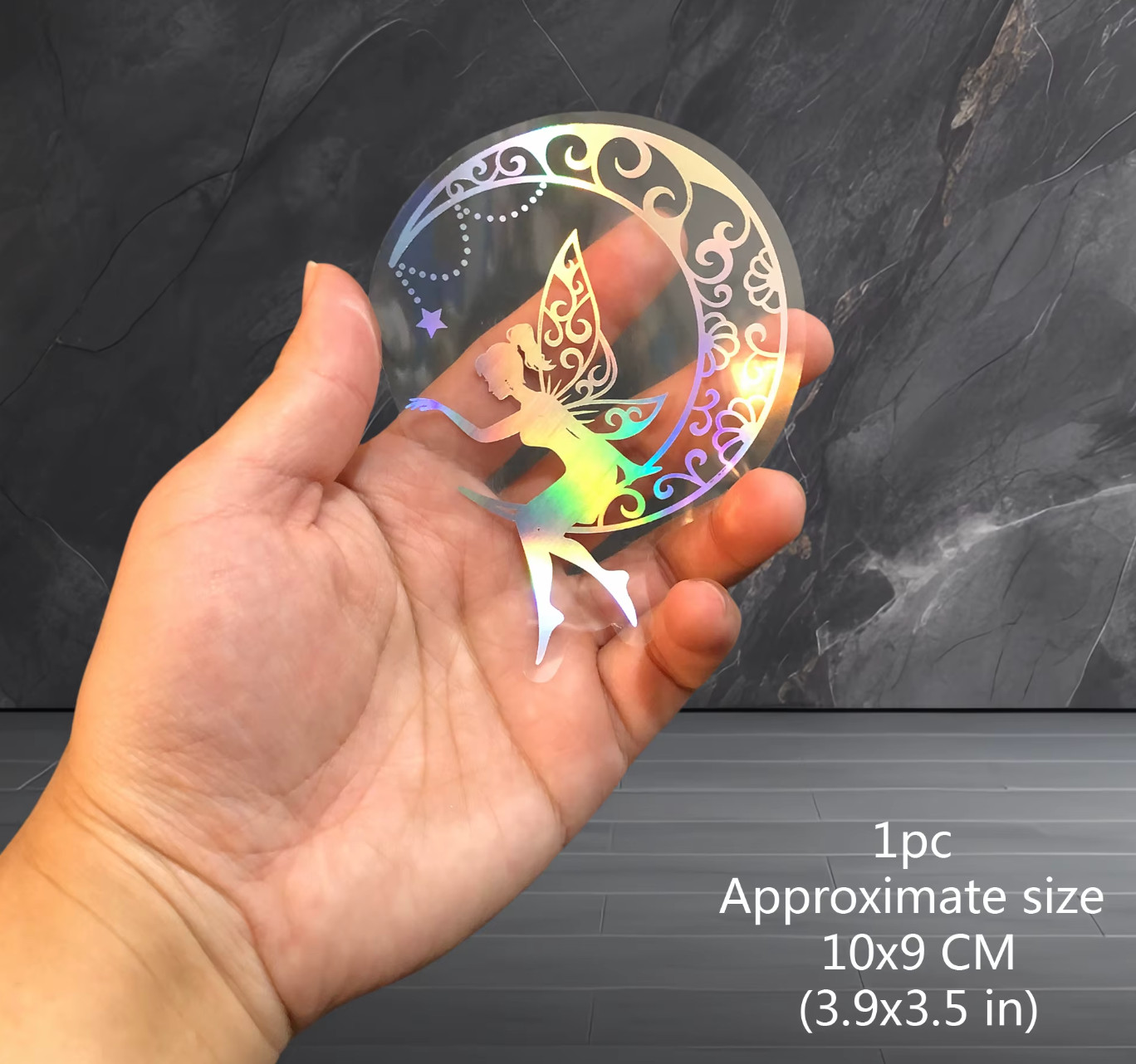 10pcs Holographic Glitter Stickers/Transparent Waterproof Decal/Laptop Phone Car