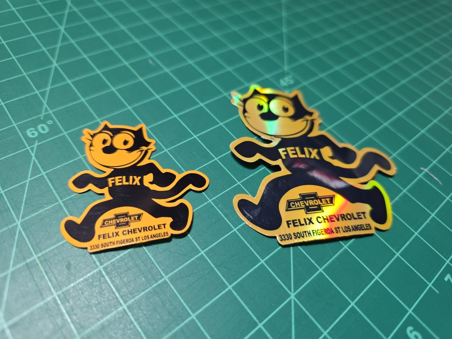 Felix the cat Vintage Chevrolet Decal replica Los Angeles