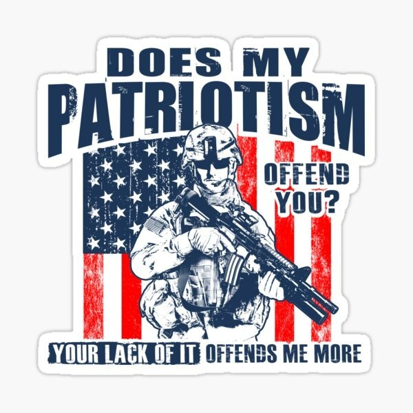 United States FLAG Does PATRIOTISM offend you? MILITARY DECAL STICKER