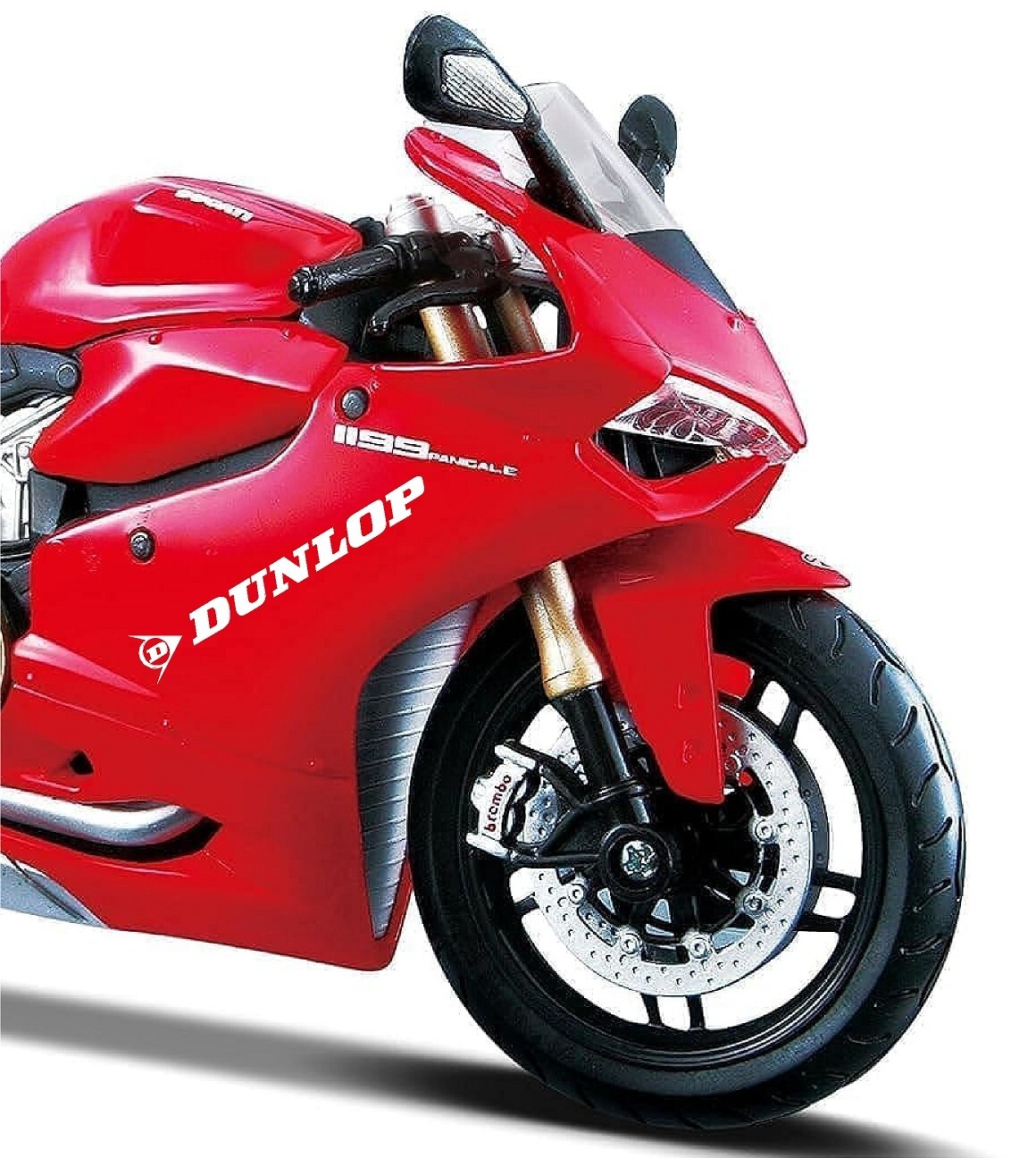 Custom Dunlop 1 Pair Vinyl Decal JDM Motorcycle Multiple Colors and Sizes