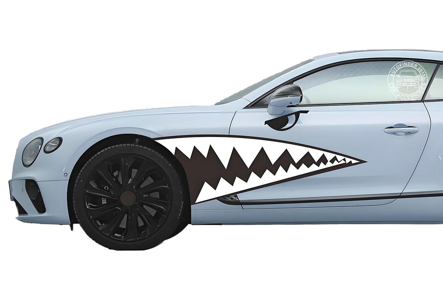 Shark Teeth Mouth Graphics Sticker For Car Truck Side Stripe Wheel Fender Decals