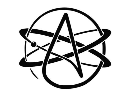 Atheist Symbol Atom Star die cut vinyl decal sticker auto window free shipping