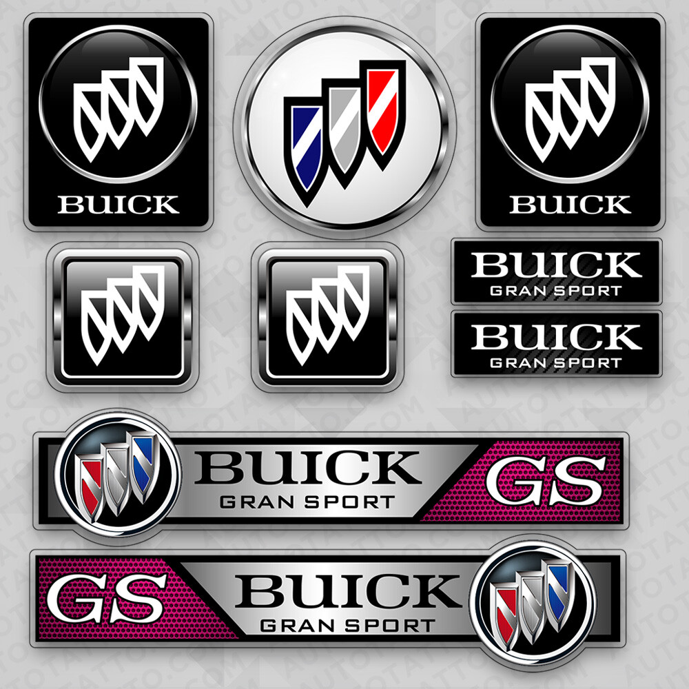 Buick GS Gran Sport Car Medal Nameplate Logo Marker Sticker Vinyl 3D Decal Decor