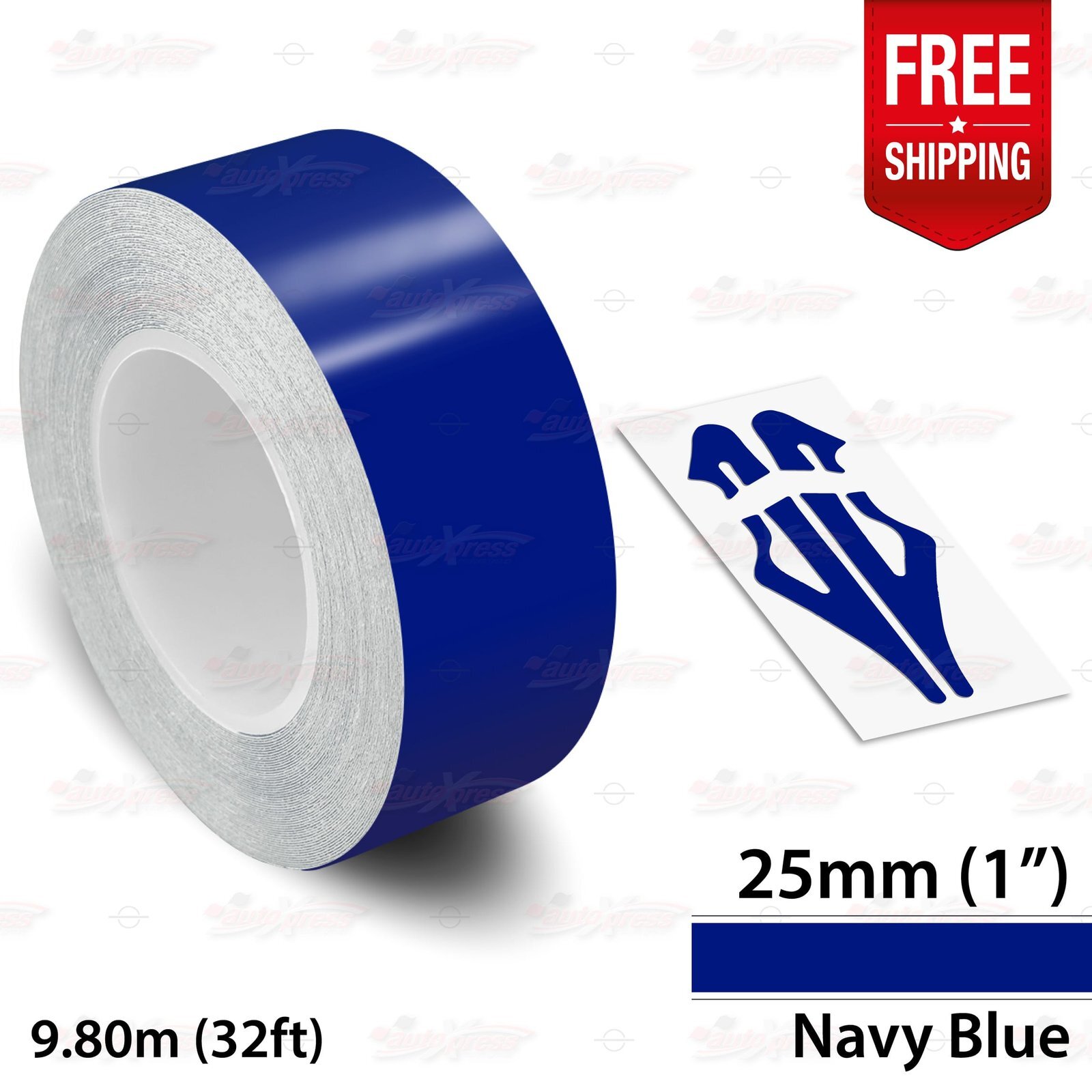 NAVY BLUE 1″ 25mm Roll PIN STRIPE Car Striping Line TAPE Decal Vinyl Sticker