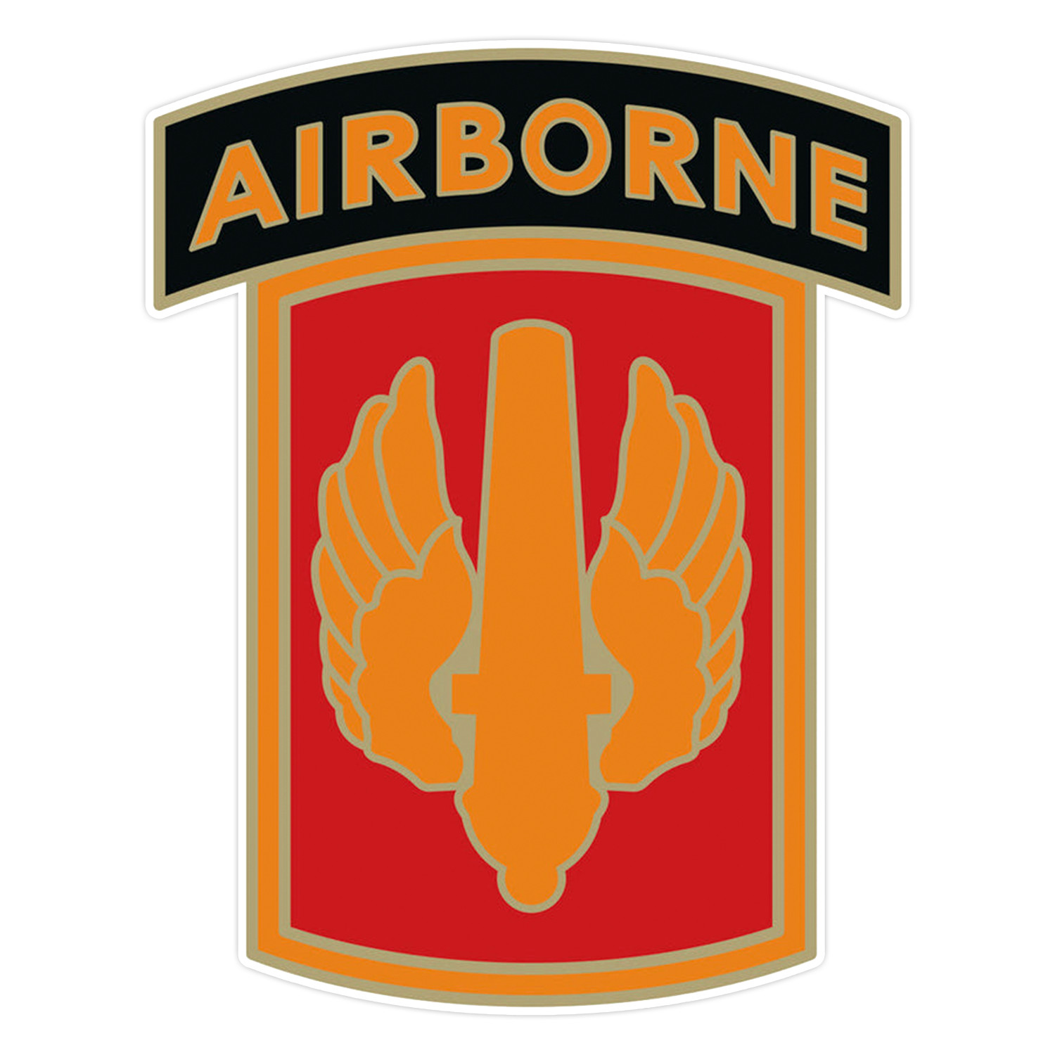 18th Fires Brigade Airborne Bumper Sticker Military Vinyl Soldier Decal 5″