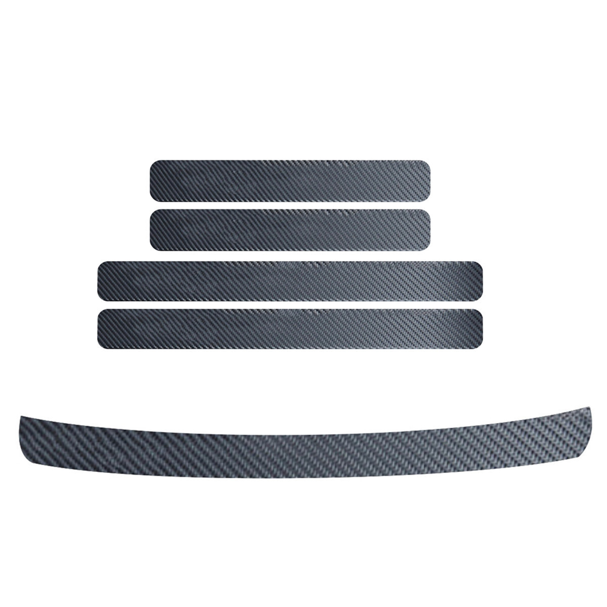 Car Door Sill Scuff Plate Cover Rear Bumper Trim Strip Sticker Guard Protector