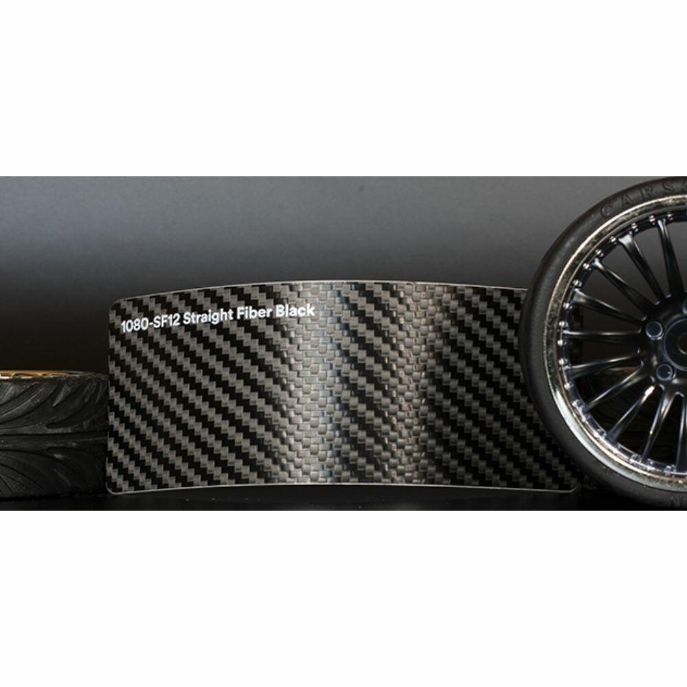 3M 2080 Scotchprint Black Carbon Fiber Vinyl Car Wrap Film | CFS12