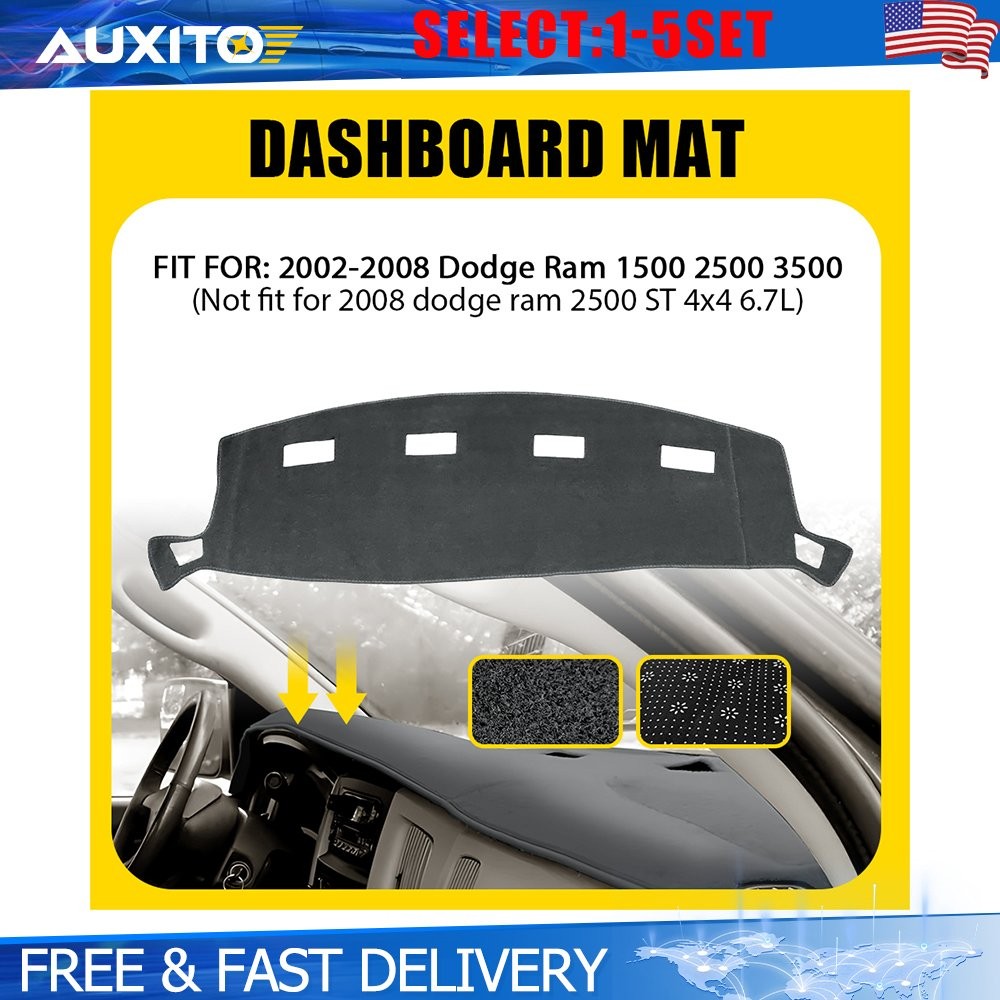 For 2002-2008 DODGE RAM 1500 2500 3500 Mat Dashboard Dash Cover Pad Dashmat 1-5X