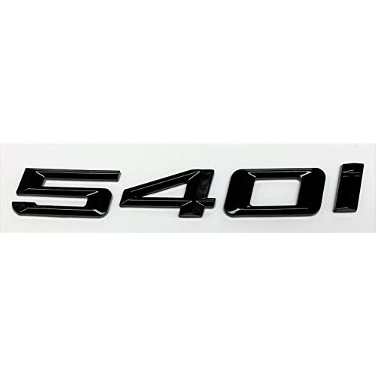 540i Gloss Black Rear Trunk Emblem Badge for BMW 540i Decal Numbers Letters