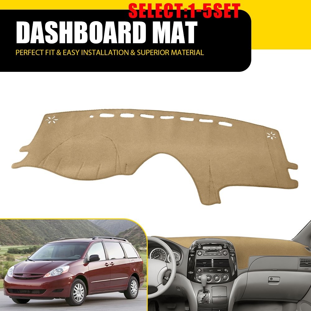 Fit 2004-2010 Toyota Sienna Dashboard Cover Mat beige Dash Pad Anti-Glare 1-5X