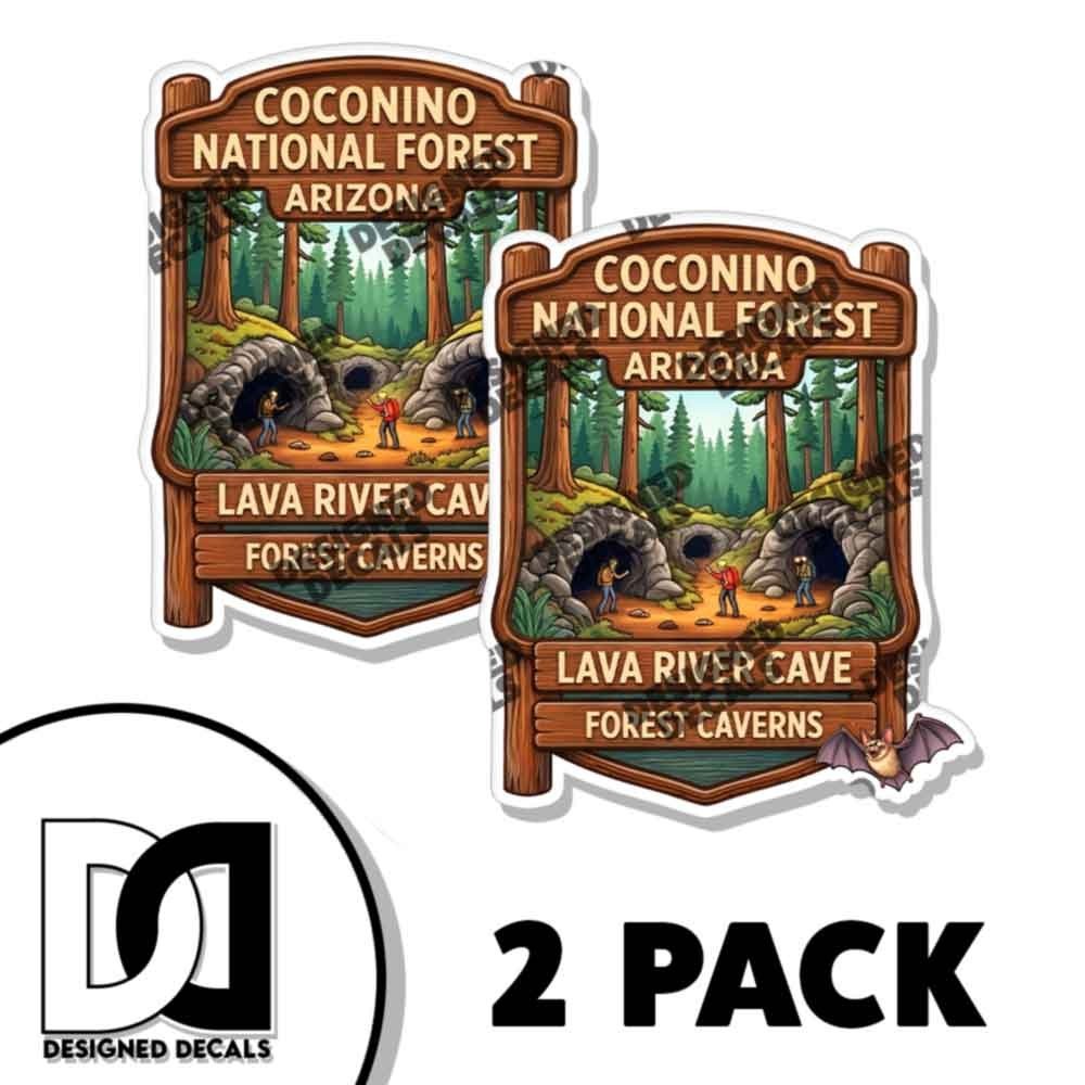Lava River Cave Arizona Decal Sticker 2 Pack