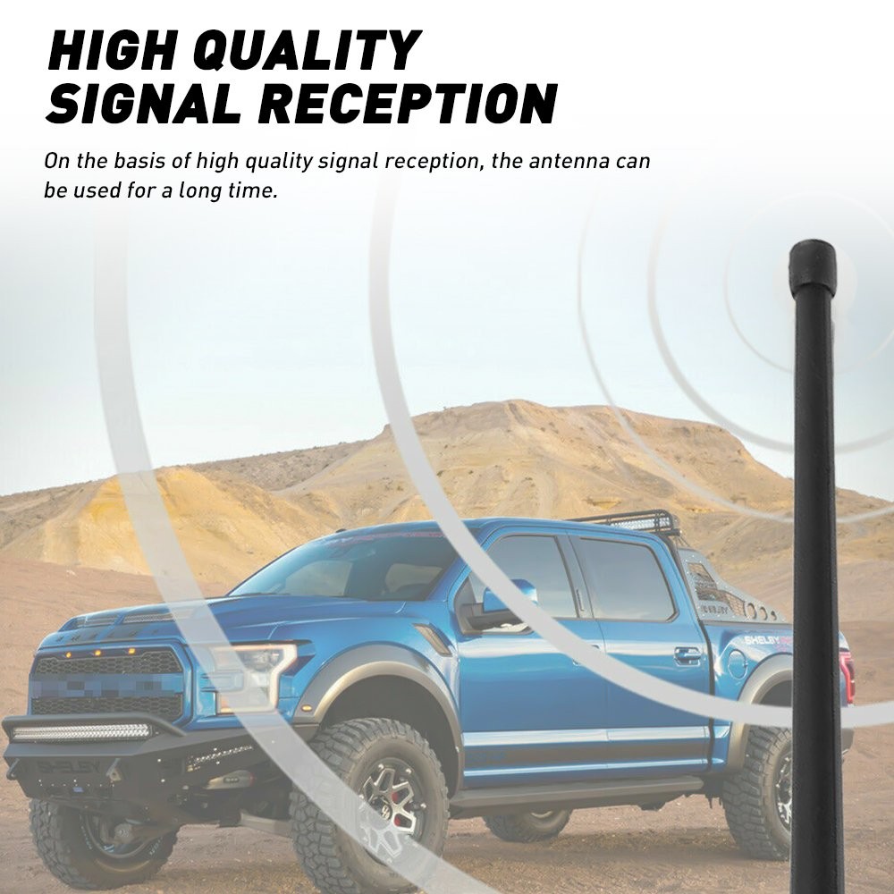 13″ Antenna Mast Black Power Radio AM/FM for Universal Car Motorcycles Bo A