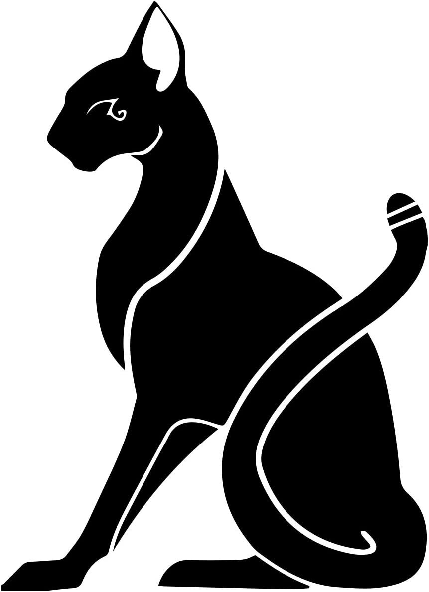 Pharaoh Cat Black Vinyl Graphic Decal – Car Truck Windows Decal vehicle