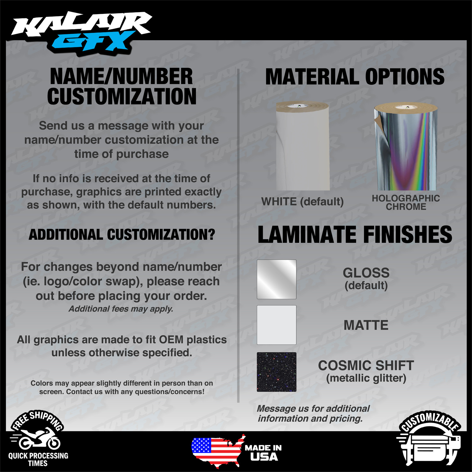 Graphics Kit for Beta RR125 to RR480 Models (2018-2019) Patriot-WHITE