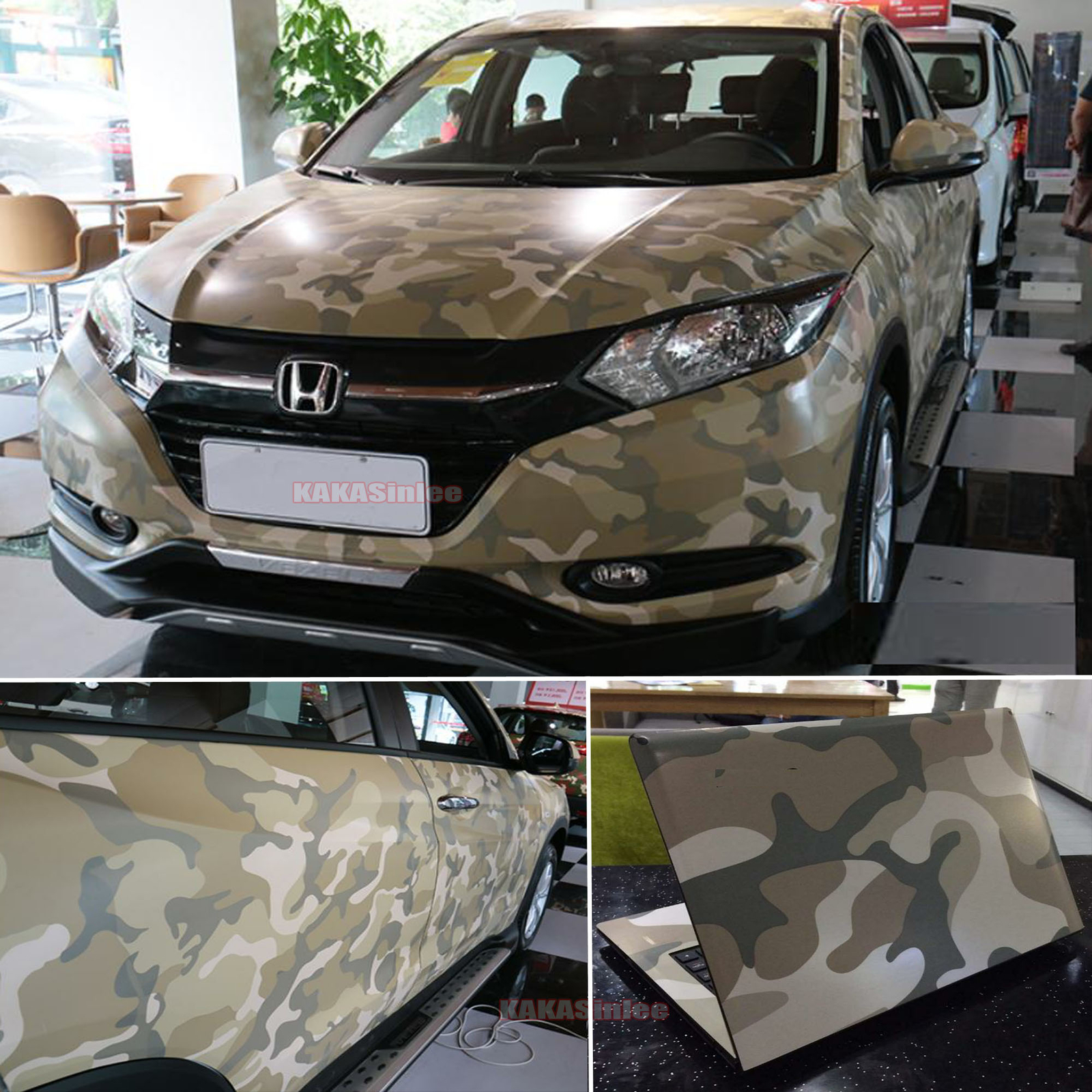 Flexible – Entire Car Wrap Digital Desert Camouflage Camo Vinyl Decal Sticker AX