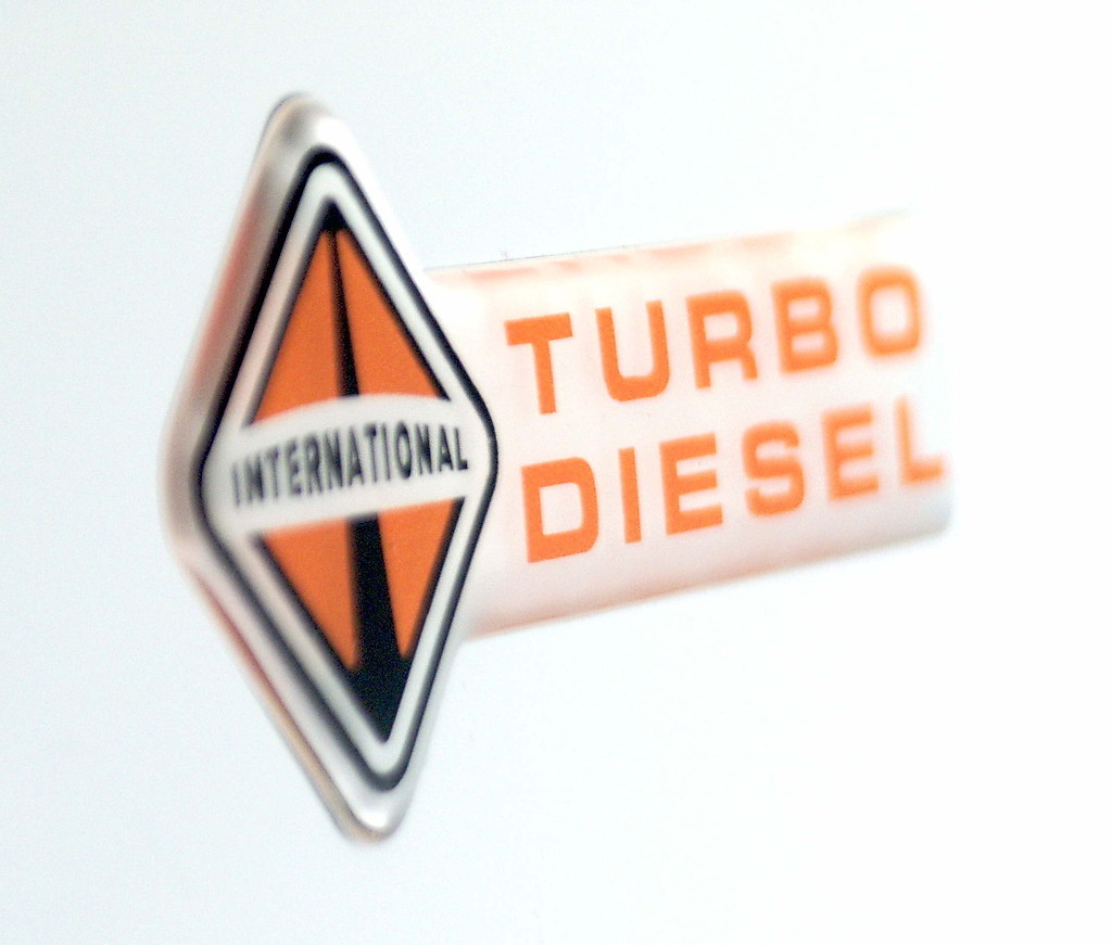 INTERNATIONAL TURBO DIESEL EMBLEM SATIN
