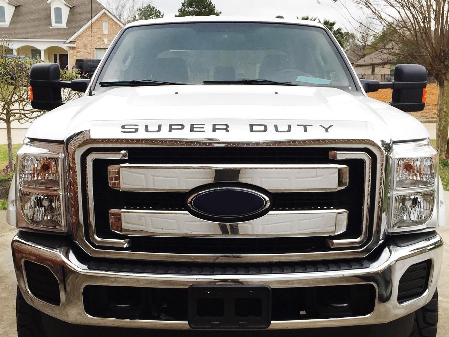 Matte Black Finish 3D Raised Hood 9-Letter Inserts For 2008-2016 Ford Super Duty