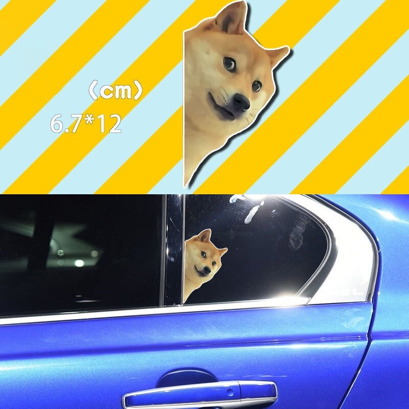 Doge MEME Smudge the cat Face Cheems Decal Sticker Window Truck Car Bike Laptop