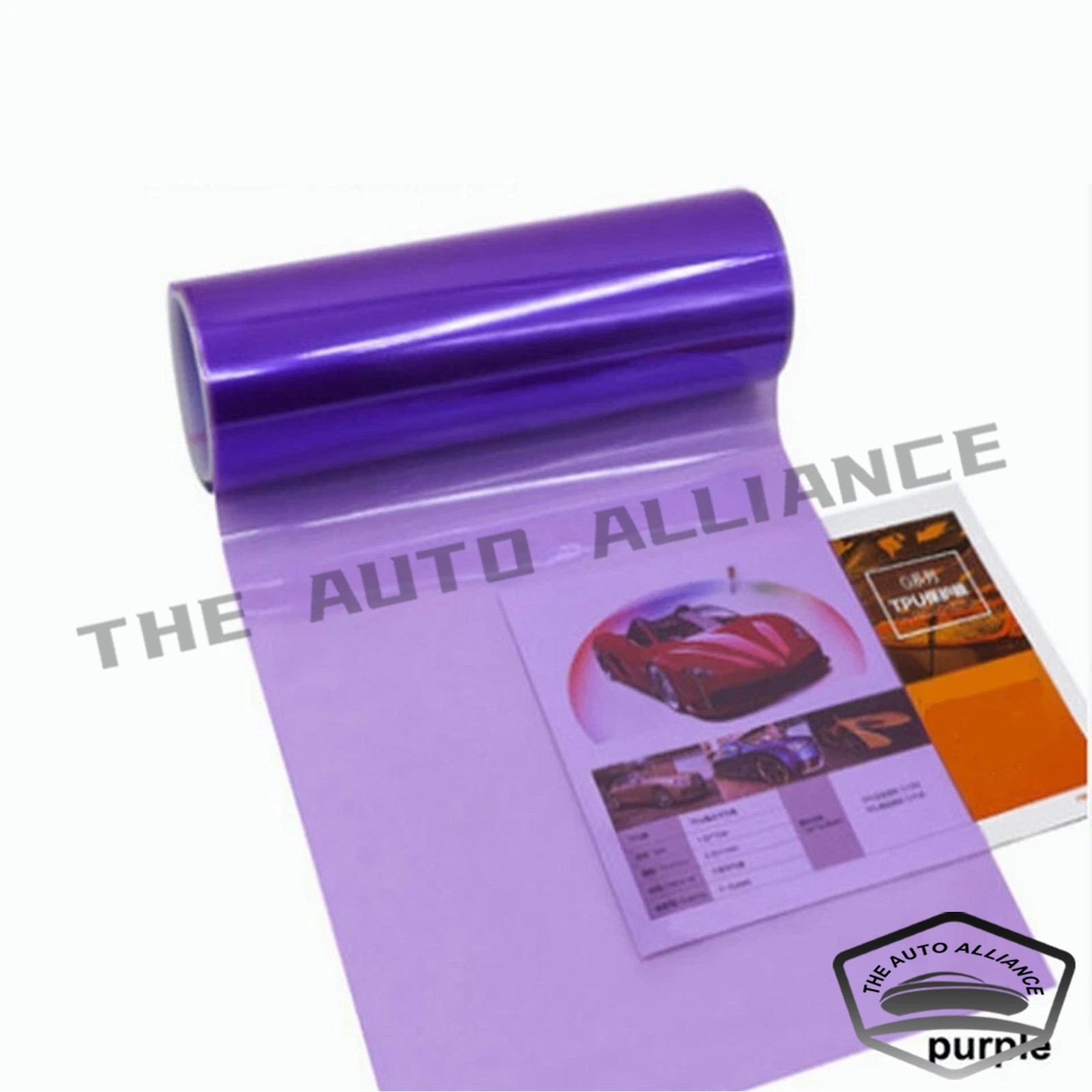 12”x78” Fit Headlight & Taillamp Tint Film Purple Lens Vinyl Protection Film