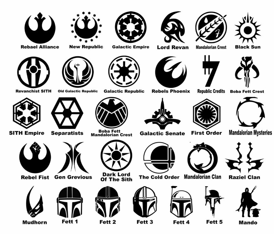 5″ Star Wars Symbol Vinyl Decal Sticker Window Starwars Galactic mandalorian car