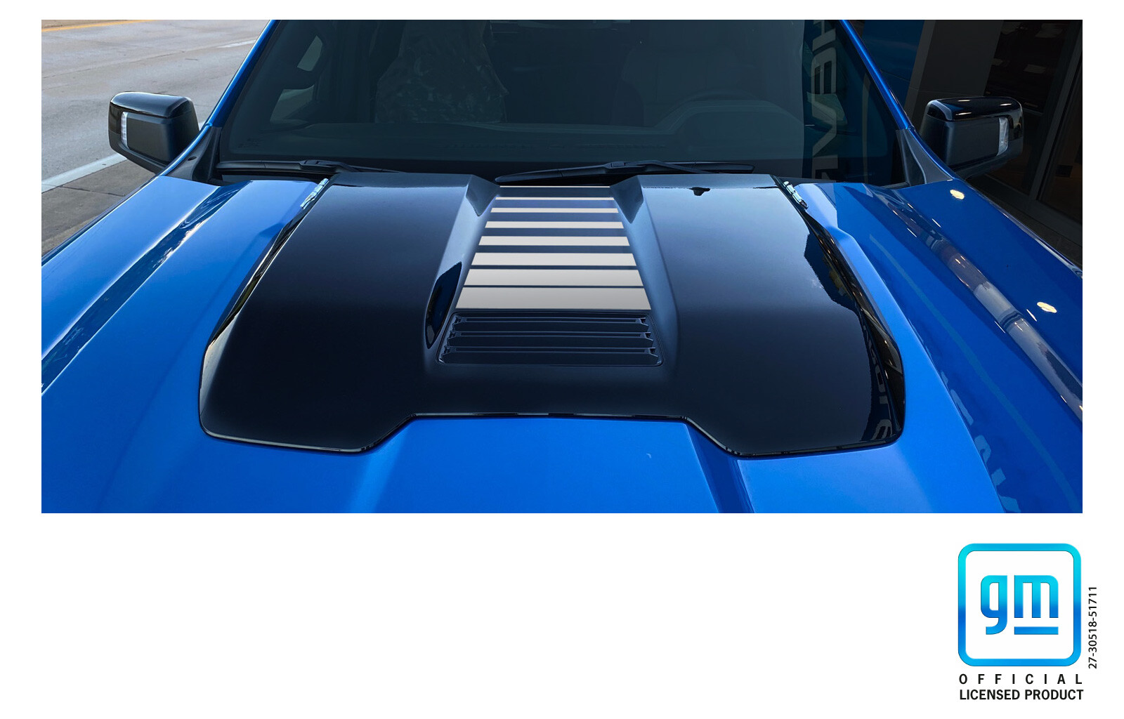 2022 23 24 Chevy Silverado 1500 ZR2 Custom LT Trail Boss Hood Scoop Decal SILVER