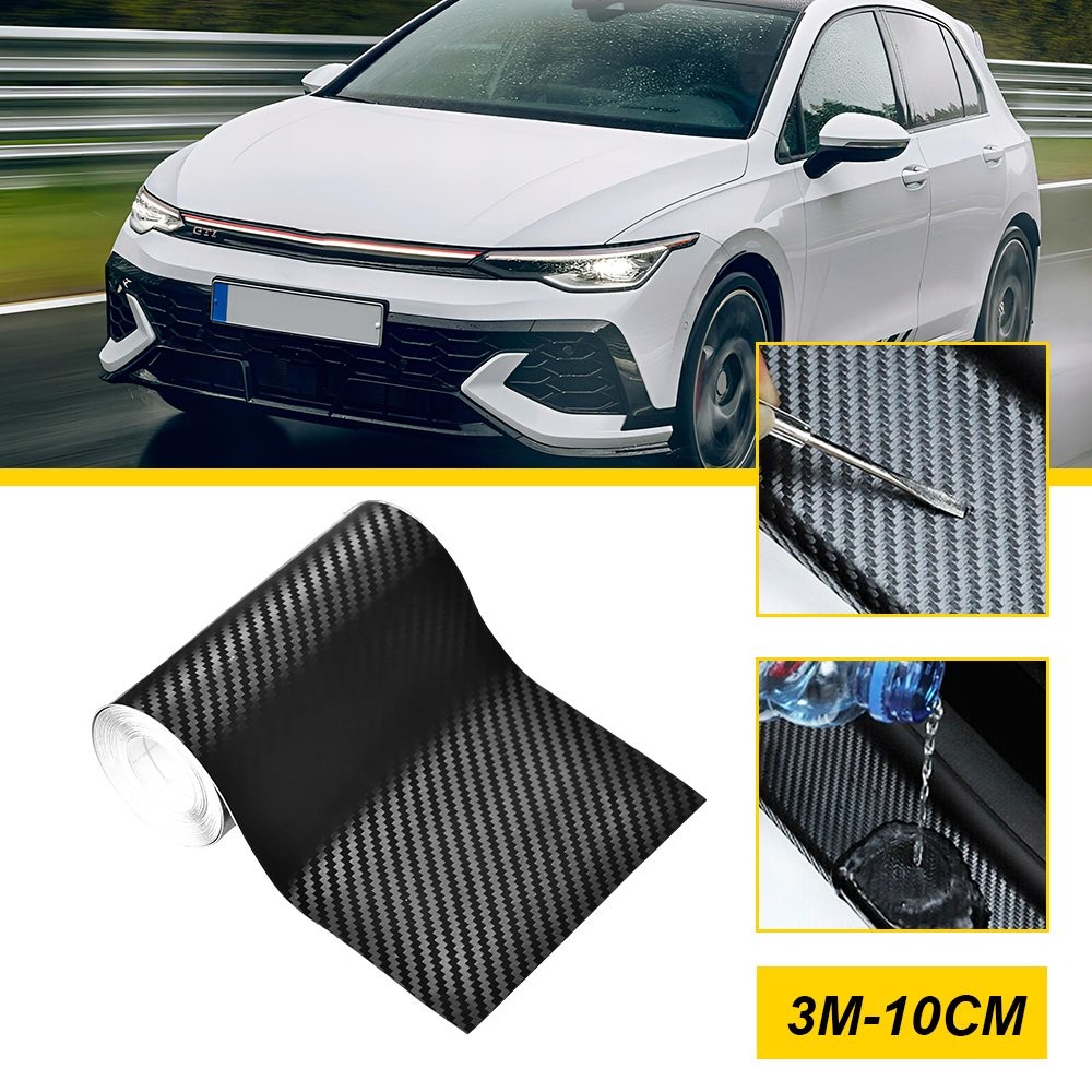 1PCS Waterproof Carbon Fiber Vinyl Wrap Sheet Roll Film Sticker Decal Paper 10ft