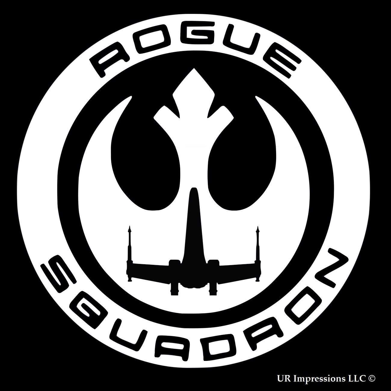 Rogue One Squadron Star Wars Sticker Vinyl Decal 6″ White