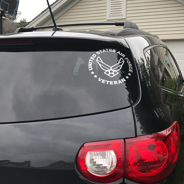 Proud Female Veteran Vinyl Decal Sticker – Air Force, Army, Navy, Marines