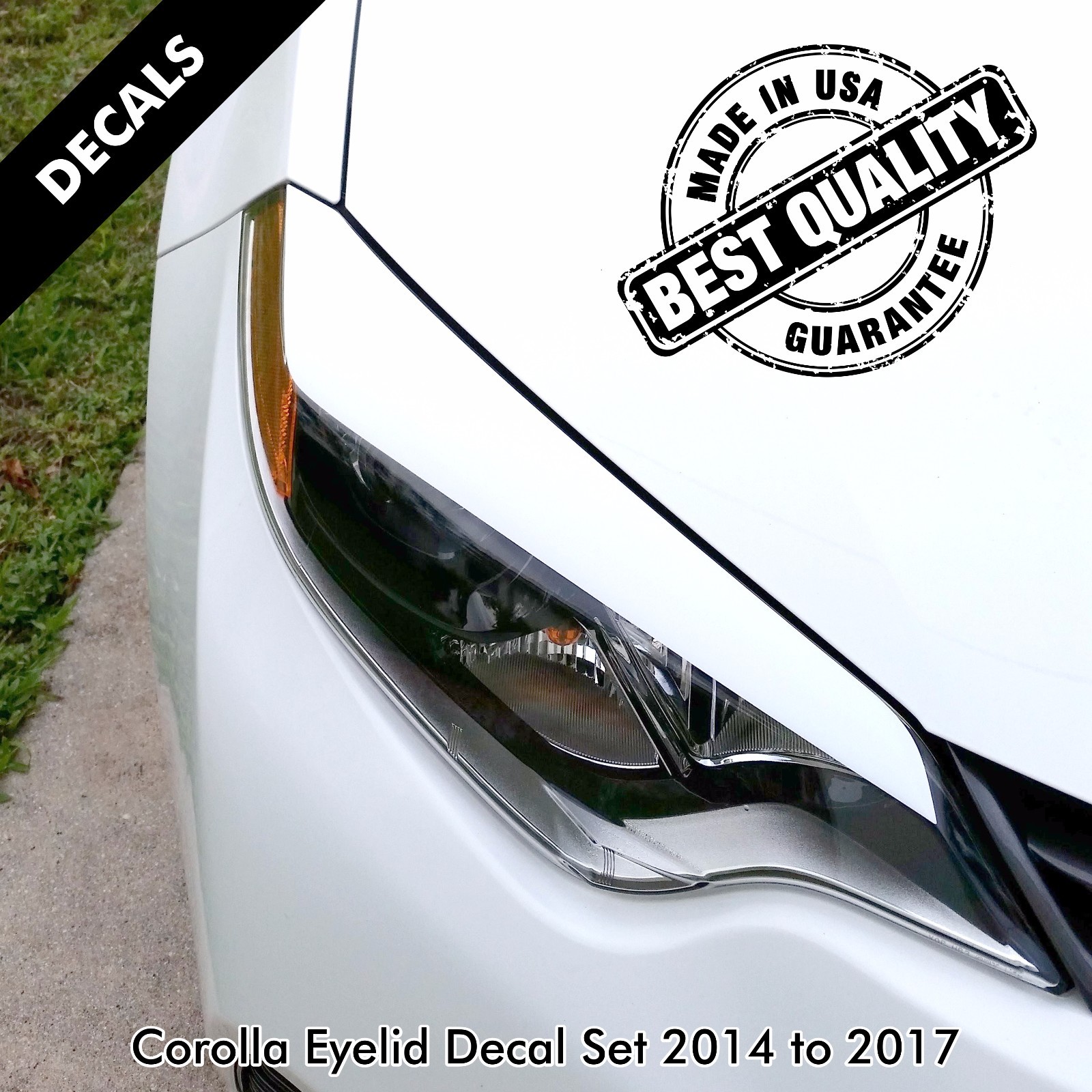 Toyota Corolla LE Pre-Cut Eyelid Decals Vinyl Set 2015 to 2017 |43