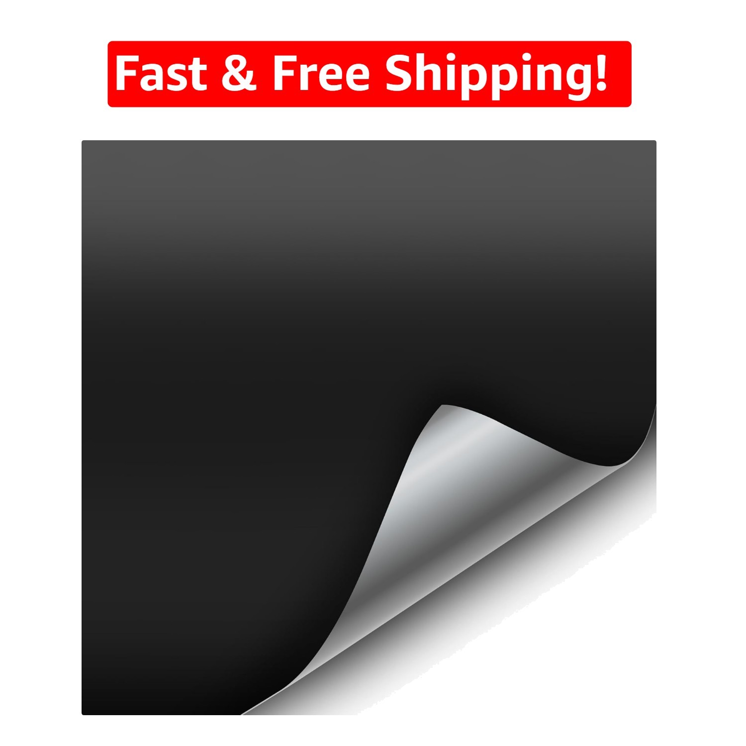 Universal Fit Matte Black Adhesive Vinyl Wrap 1ft x 5ft – Bubbles-Free Install