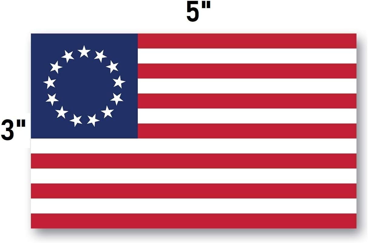 5×3 Betsy Ross Sticker 3-Pack American Flag HIGH QUALITY 3M Car Window Laptop
