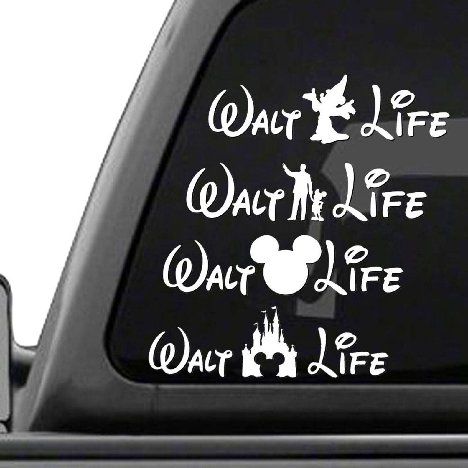 Walt Life – Disney Four Pack of 7″ Vinyl Decals window car truck laptop notebook