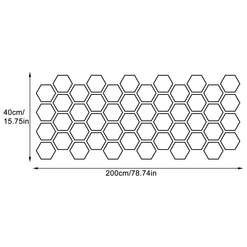 Car Decal Hexagon Side Body Decor Honeycomb Pattern Waist Line Vinyl Sticker