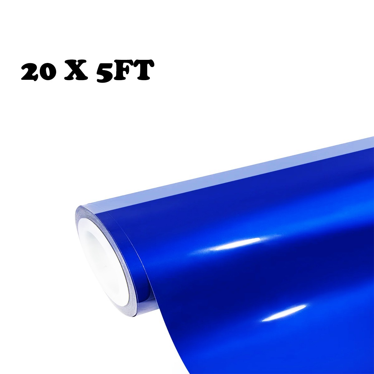 240″x60″ Ultra Gloss PET Liner Sapphire Blue Car Vinyl Wrap Air Release 20FTX5FT