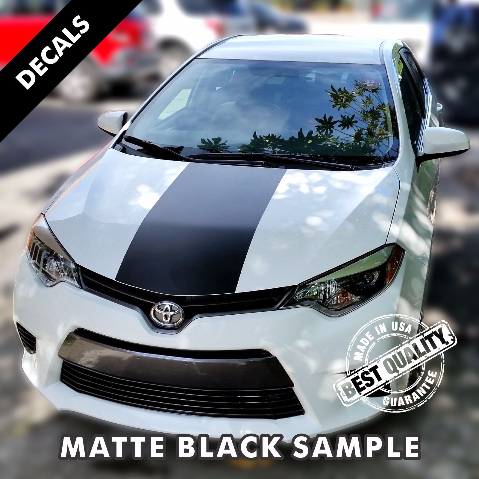 Toyota Corolla LE Pre-Cut Center Hood Stripes Decals Vinyl 2014 to 2017 |45