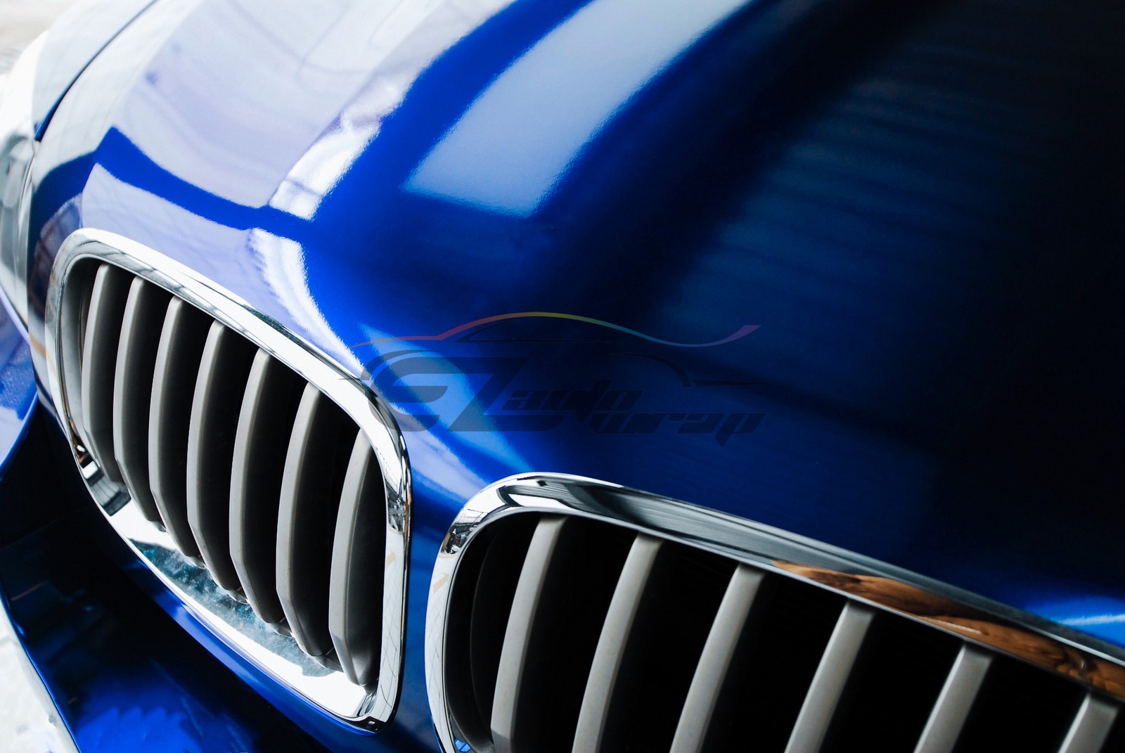 Gloss Metallic Sapphire Blue PPF TPU Paint Protection Film Dry Wet Vinyl Wrap