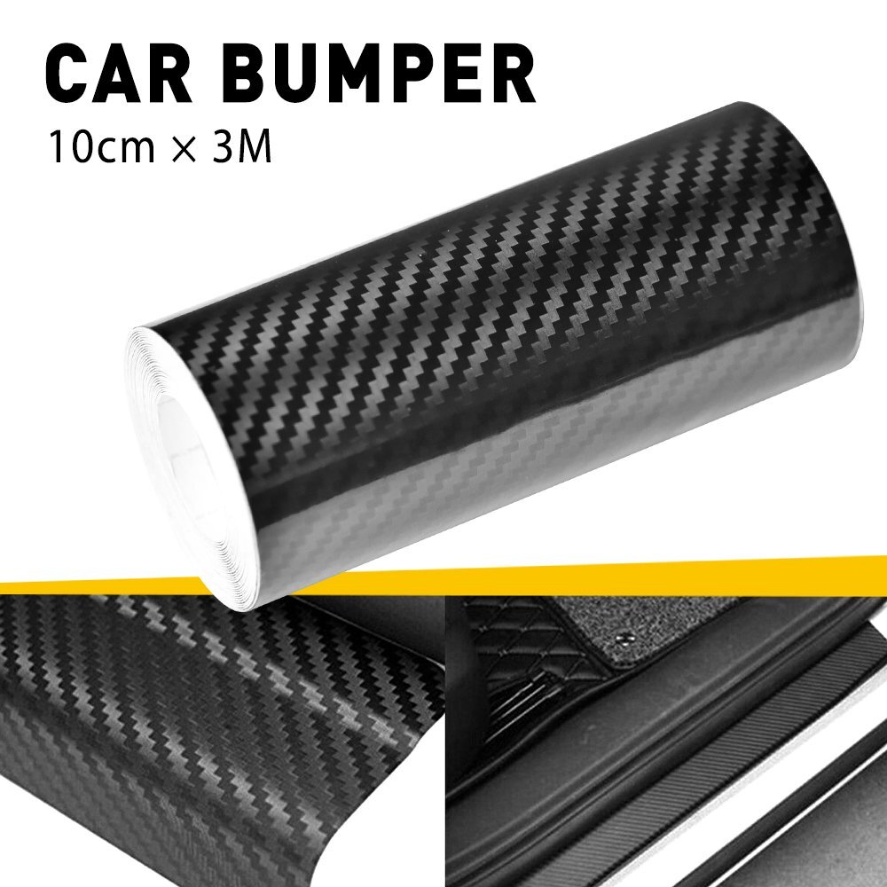 Car Door Body Carbon Sticker Fiber Protector Sill Scuff Cover Anti Scratch Strip
