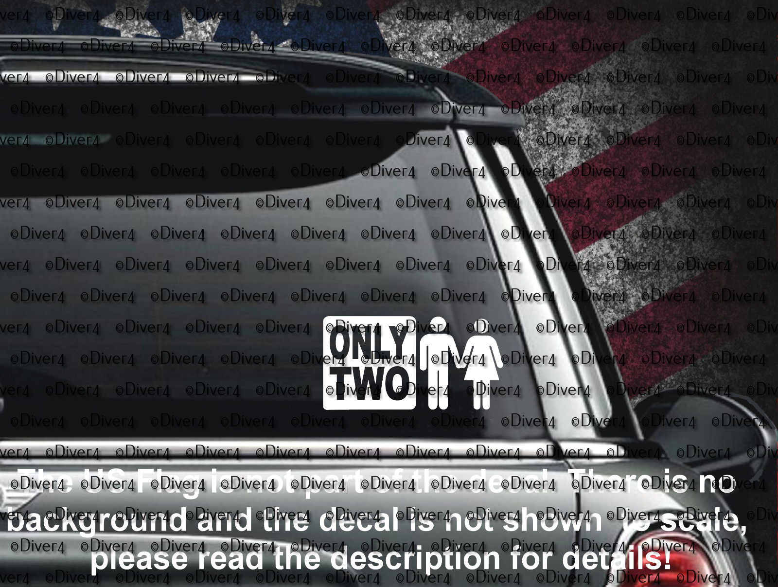 Only Two Genders Male and Female Symbols Vinyl Decal Sticker US Seller