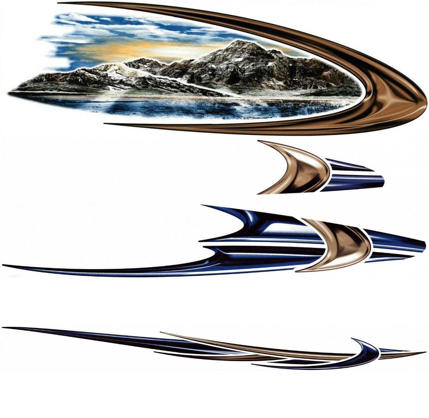 RV, Trailer, Camper, Motorhome Large Vinyl Decals/Graphics Kit-K-0005