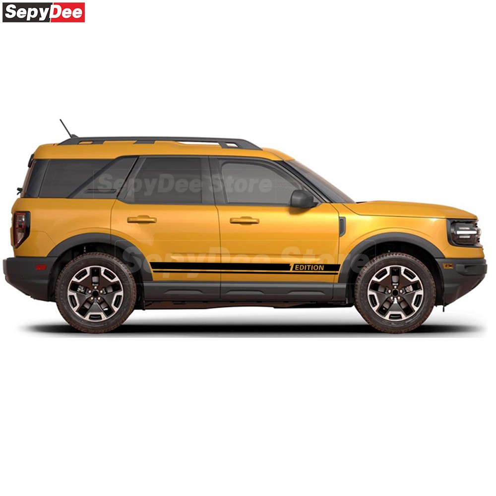 2Pcs Edition 1 Car Side Stripe Skirt Stickers For Ford Bronco Sport 2021-2026