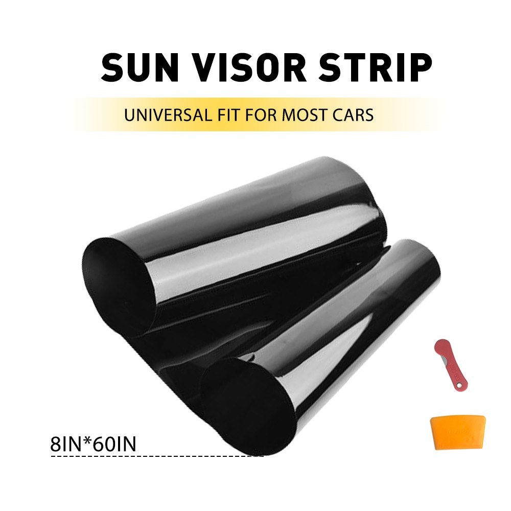 1-10X Sun Strip Visor Premium Vinyl Decal 60″x8″ Windshield Banner Cast PVC Film