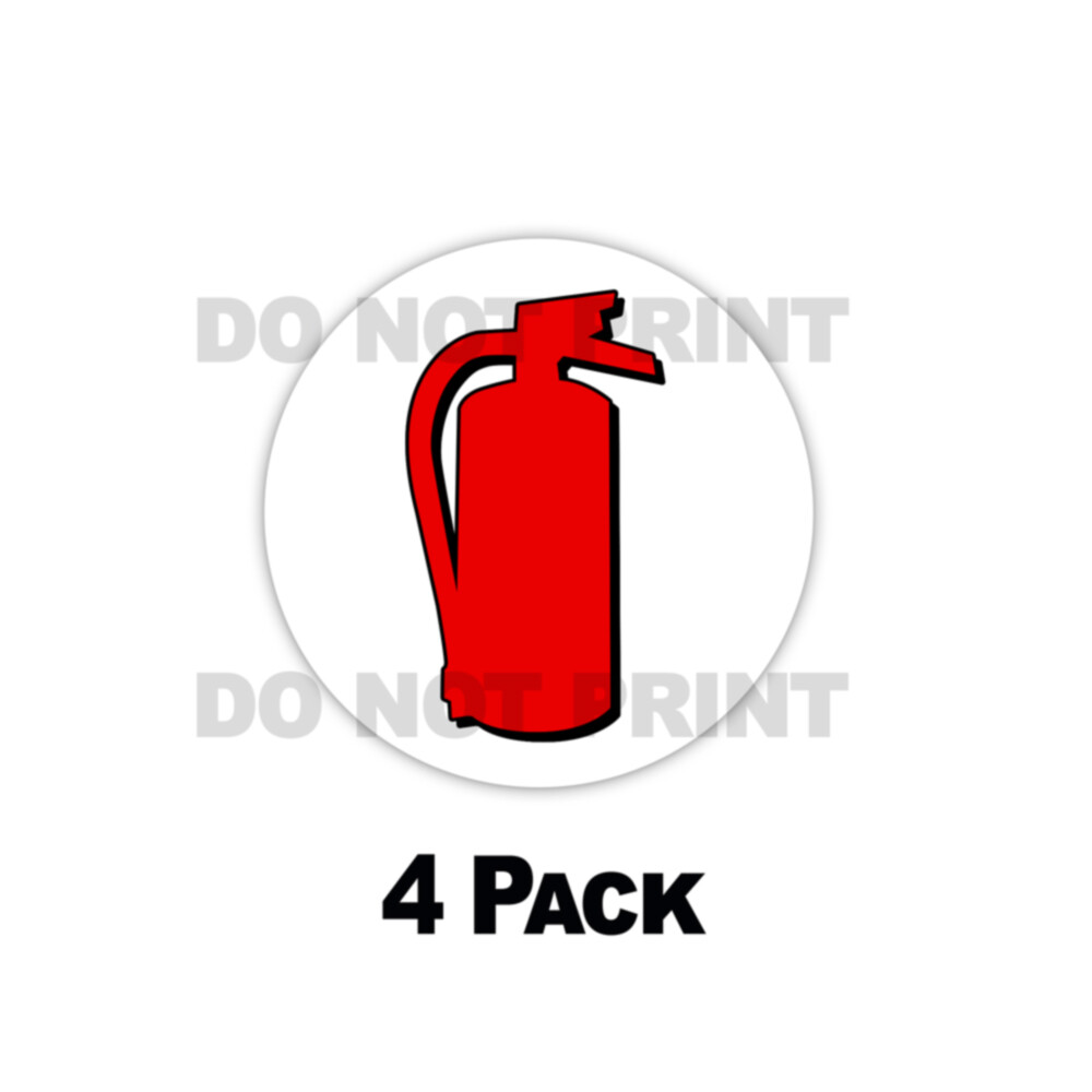 Fire Extinguisher CIRCLE Inside Emergency Medical Car Window Decal Vinyl Sticker