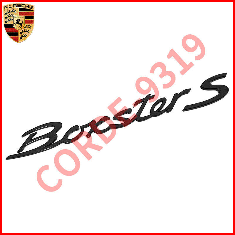 Gloss Black P-O-R-S-C-H-E Boxster S Letters Rear Badge Emblem Look Deck Lid Set